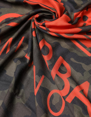 Dolce & Gabbana Schal aus Kaschmir mit grünem Camouflage-Logo, 138cm x 137cm für Herren
