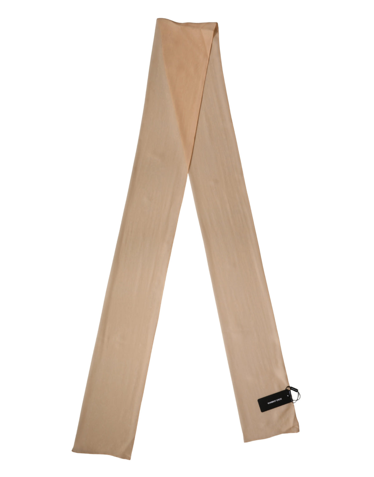 Dolce & Gabbana Beige Seidenschal Wickel-Foulard Stola 292cm x 19cm Schal