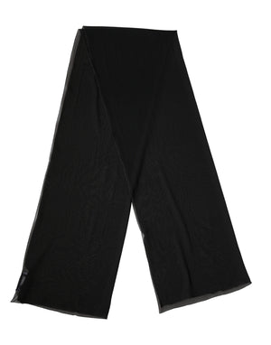 Dolce & Gabbana Schwarzer Seiden-Schal Stola 200cm x 64cm