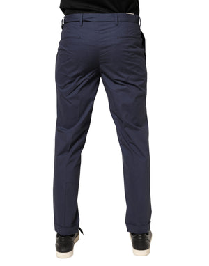 Briglia 1949 Dunkelblaue Woll-Stoffhose für Damen, gerade geschnitten, für formelle Anlässe