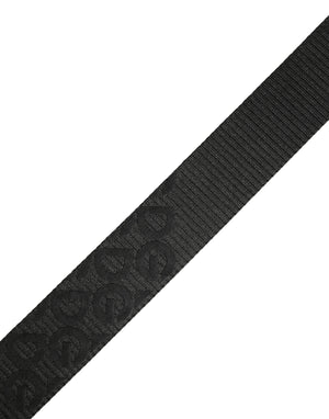 Dolce & Gabbana Schwarzer Gürtel mit Logo-Monogramm und silberner Metallschnalle