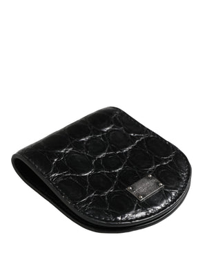 Dolce & Gabbana Schwarzetui aus exotischem Leder für Kondome, Tasche, Portemonnaie