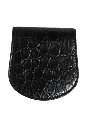 Dolce & Gabbana Schwarzetui aus exotischem Leder für Kondome, Tasche, Portemonnaie