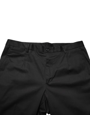 Dolce & Gabbana Schwarze Baumwoll-Skinny-Herren-Anzughose