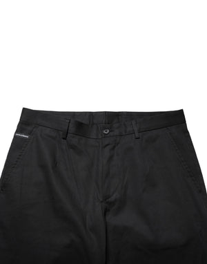 Dolce & Gabbana Schwarze Baumwoll-Skinny-Hose für formelle Anlässe