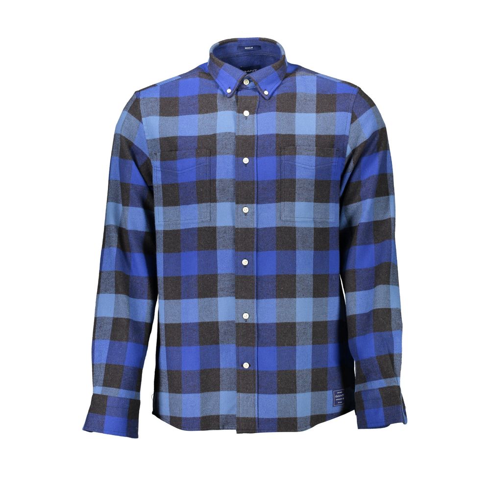 Gant Herrenhemd aus blauer Baumwolle
