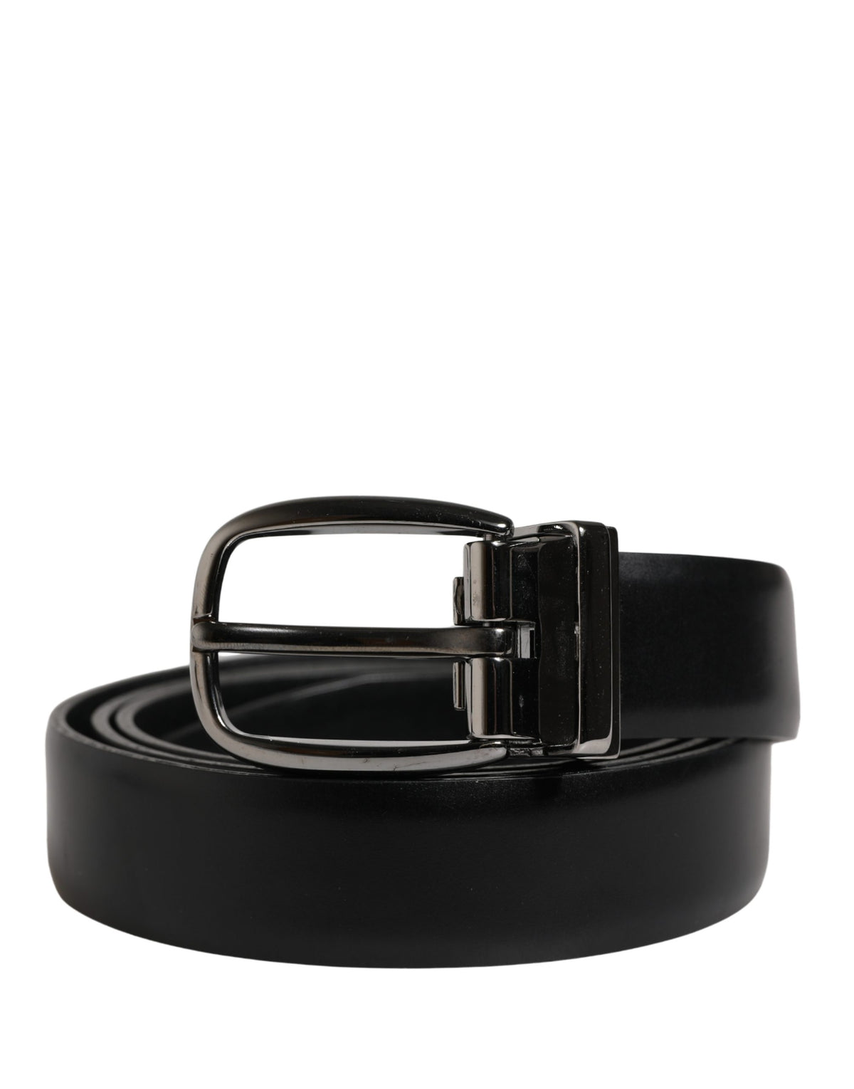 Dolce & Gabbana Herrenschließe Gürtel aus schwarzem Leder