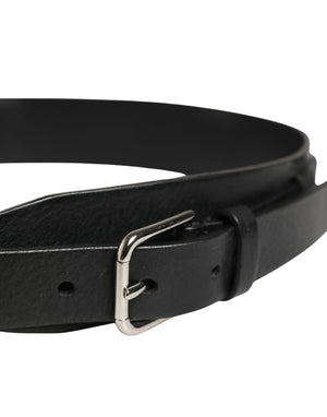 Dolce & Gabbana Herrenschließe Gürtel aus schwarzem Leder