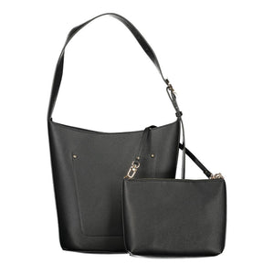 Guess Jeans Schwarze Damen-Handtasche aus Polyurethan