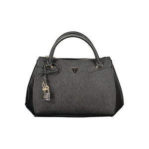 Guess Jeans Schwarze Damen-Handtasche aus Polyurethan