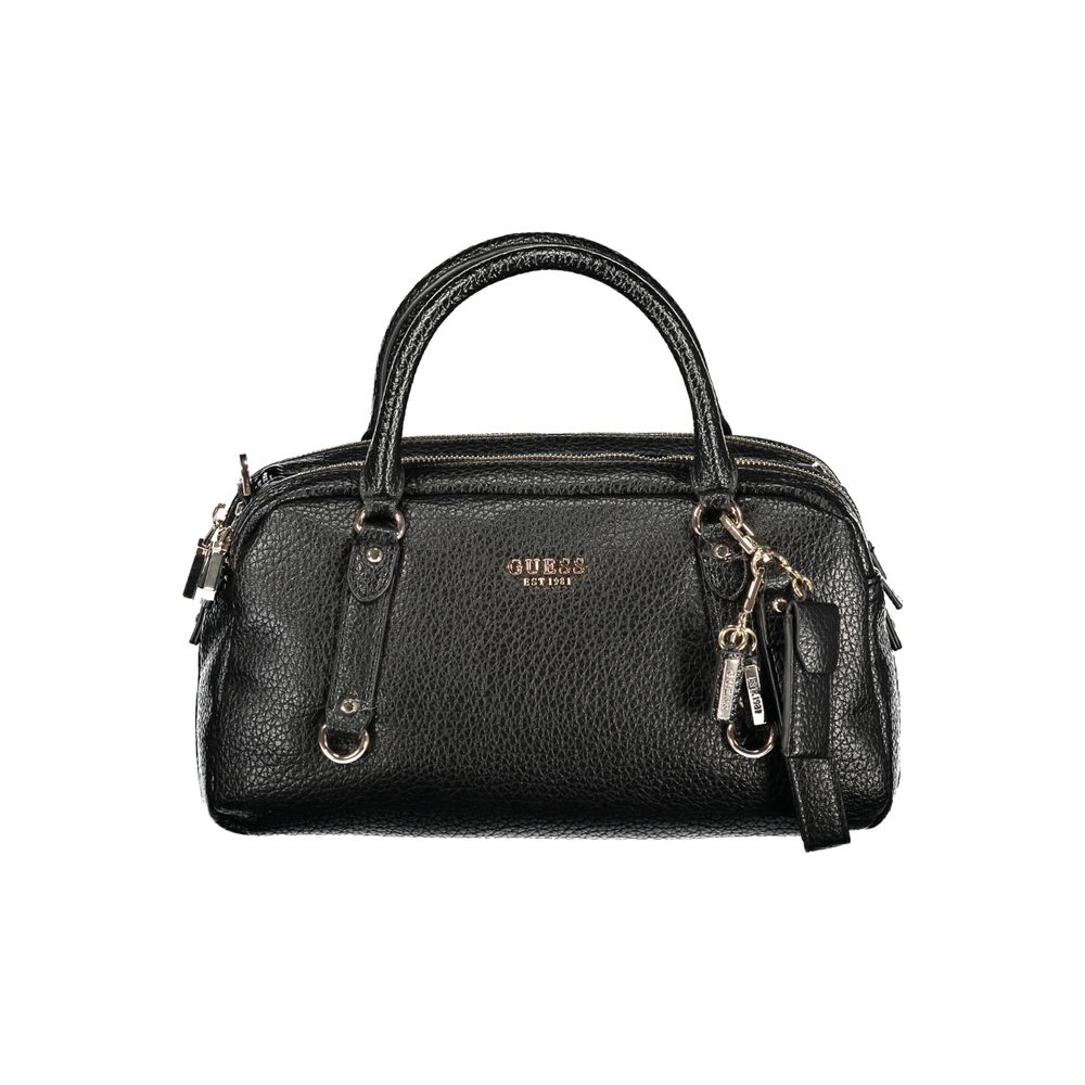 Guess Jeans Schwarze Damen-Handtasche aus Polyurethan