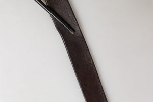 Dolce & Gabbana Herren Gürtel aus braunem Kalbsleder mit Logo und Metallschnalle