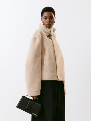 Jacquemus Schwarze Lederhandtasche Le Grand Bambino