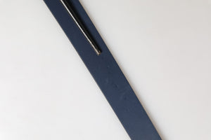 Dolce & Gabbana Blauer Kalbsleder-Gürtel mit Logo und Metallschnalle