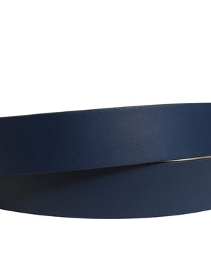 Dolce & Gabbana Herren Gürtel aus blauem Kalbsleder mit Logo und Metallschnalle