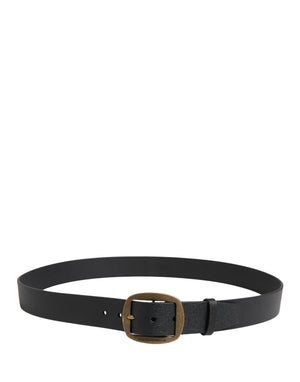 Dolce & Gabbana Herrenschließe Gürtel aus schwarzem Leder