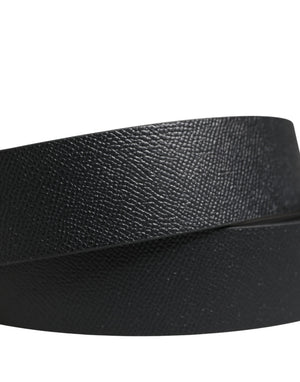 Dolce & Gabbana Herrenschließe Gürtel aus schwarzem Leder