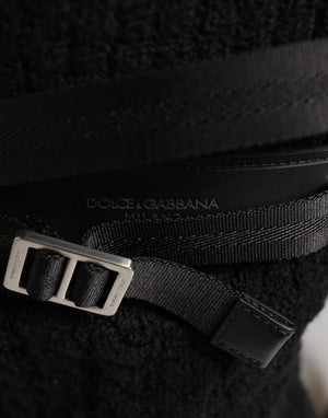 Dolce & Gabbana Schwarzer Rucksack aus Trikot-Wollmischung für Reisen