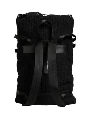 Dolce & Gabbana Schwarzer Rucksack aus Trikot-Wollmischung für Reisen
