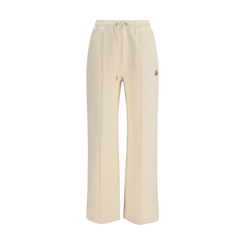 Beige Cotton Athletic Pants