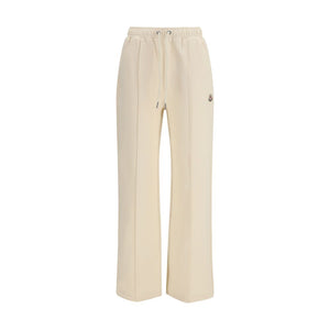 Beige Cotton Athletic Pants