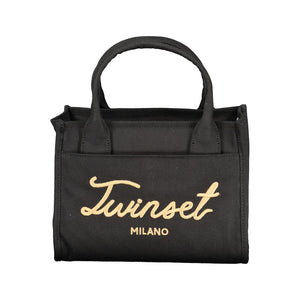 Twinset Schwarze Baumwoll-Handtasche für Damen