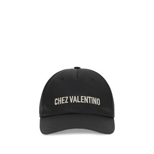 Valentino Garavani Schwarze Baumwollkappe (Baseball Cap)