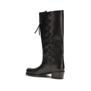 Paris Texas Schwarze Schnürstiefel aus Kalbsleder Bos Taurus