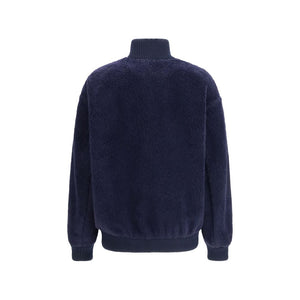 Prada Blaue Polyamid-Jacke in voller Länge