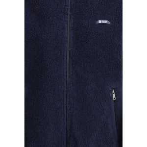 Prada Blaue Polyamid-Jacke in voller Länge