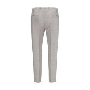 PT Torino Graue Hose aus Fleece-Wolle