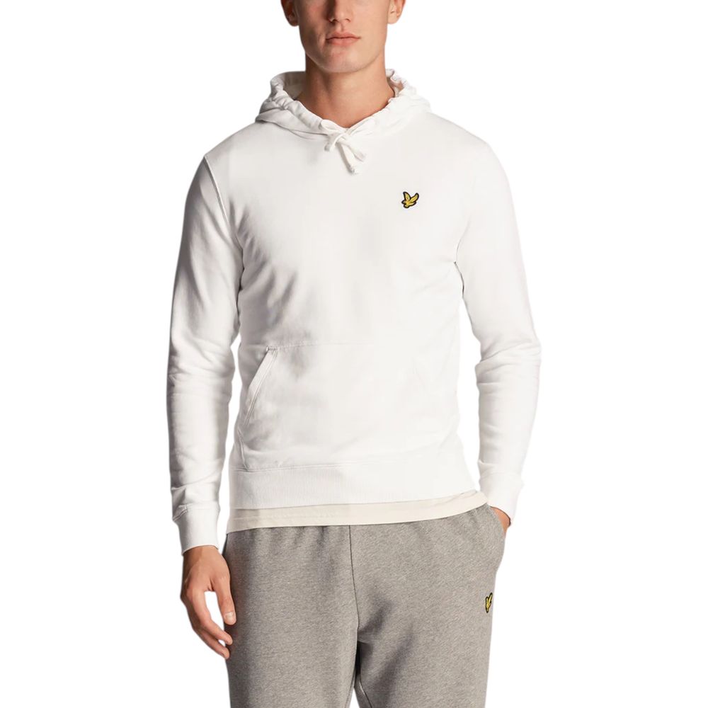 Lyle & Scott Weiße Baumwoll-Kapuzenpullover