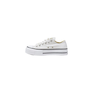 Converse Weiße Stoff-Plateau-Sneaker