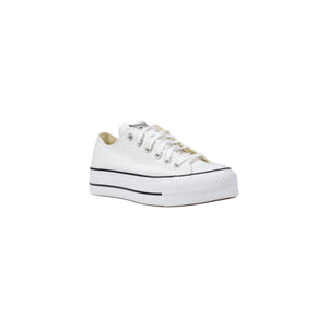 Converse Weiße Stoff-Plateau-Sneaker