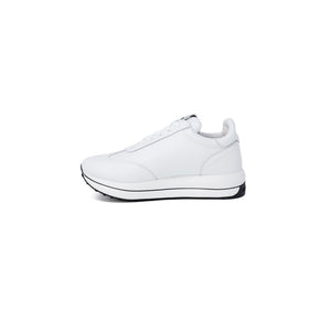 Love Moschino Weiße Low-Top-Sneaker aus Leder