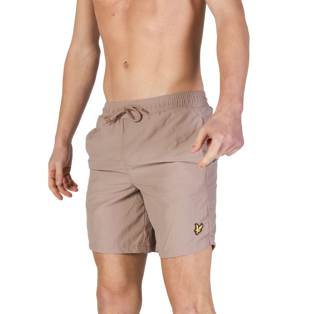 Lyle & Scott Beige Nylon Badeshorts