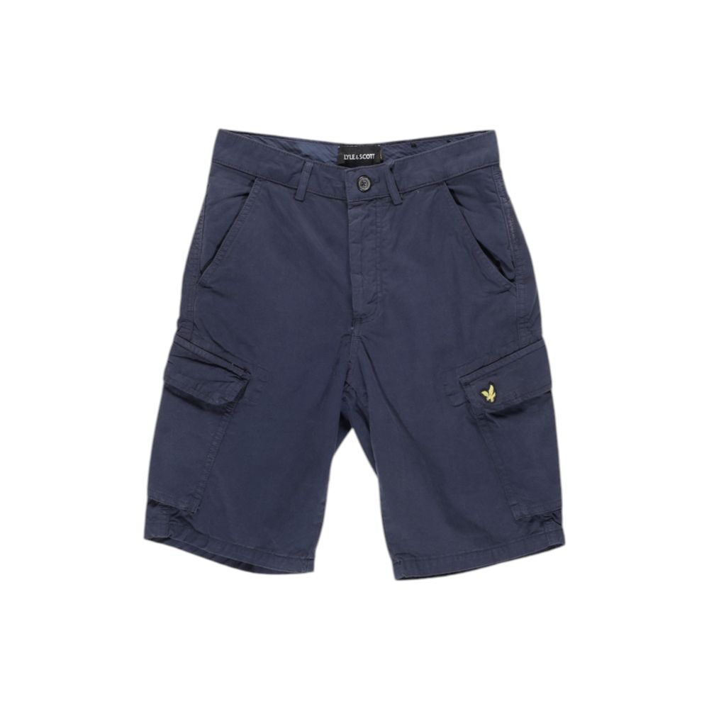 Lyle & Scott Blaue Baumwoll-Bermudashorts