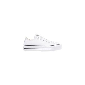 Converse Weiße Leder Plateau-Sneaker