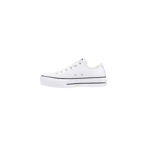 Converse Weiße Leder Plateau-Sneaker