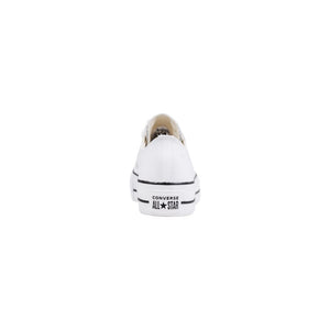 Converse Weiße Leder Plateau-Sneaker
