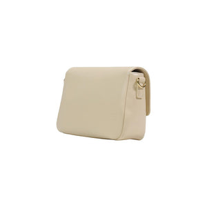 Love Moschino Cremefarbene Handtasche aus Polyethylen
