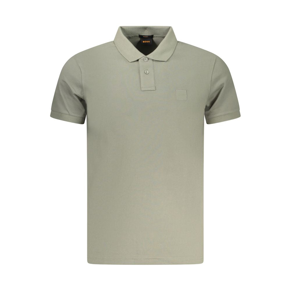 Hugo Boss Grünes Polohemd aus Baumwolle