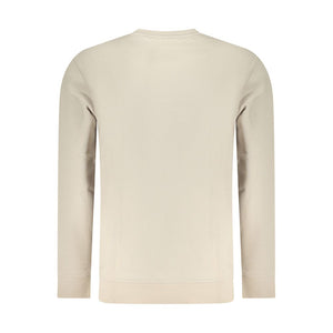 Beige Cotton Men Sweatshirt