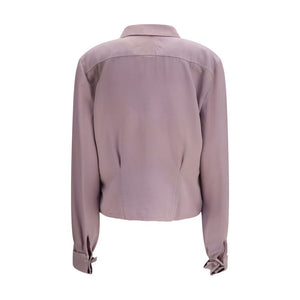 Maison Margiela Lila Seidenhemd