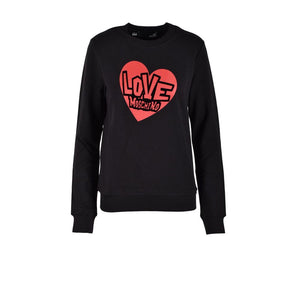 Love Moschino Schwarzer Baumwoll-Sweatshirt