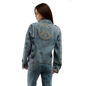 Moschino Mehrfarbige Jeansjacke aus Baumwolle