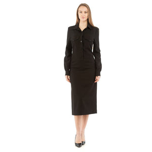 Moschino Schwarzes Freizeitkleid aus Polyester