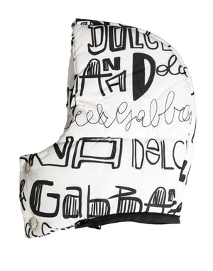 Dolce & Gabbana Weiße Kopftuch-Kappe mit Logo-Print