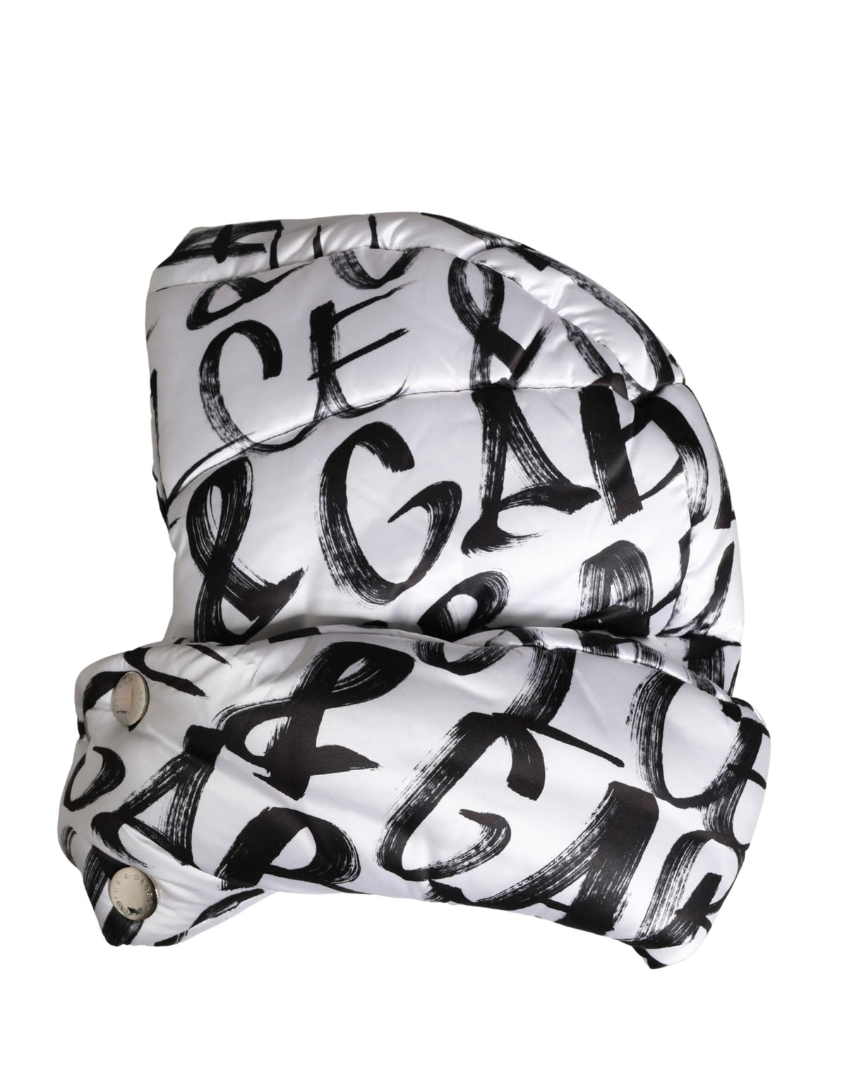 Dolce & Gabbana Weiße Kopftuch-Kappe mit Logo-Print