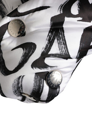 Dolce & Gabbana Weiße Kopftuch-Kappe mit Logo-Print